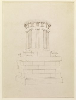 Perspective Elevation. Playfair Monument Calton Hill