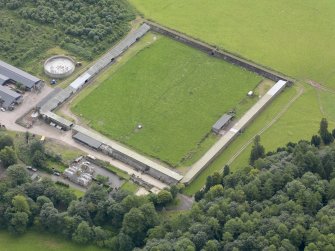 Oblique aerial view of Drumlanrig Estate walled garden, taken from the NW.