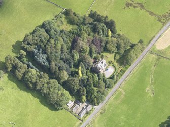 Oblique aerial view of Glenluiart, taken from the SW.