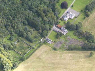 Oblique aerial view of Craigdarroch, taken from the SW.