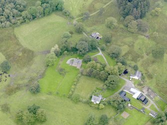 Oblique aerial view of Barscobe Castle, taken from the SSE.