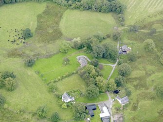 Oblique aerial view of Barscobe Castle, taken from the SE.
