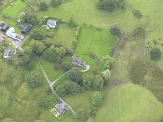 Oblique aerial view of Barscobe Castle, taken from the N.