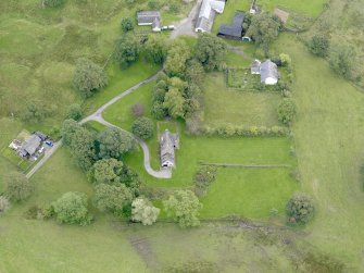 Oblique aerial view of Barscobe Castle, taken from the WNW.