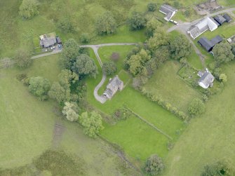 Oblique aerial view of Barscobe Castle, taken from the WSW.