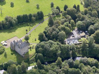 Oblique aerial view of Cassillis House and policies, taken from the NNW.