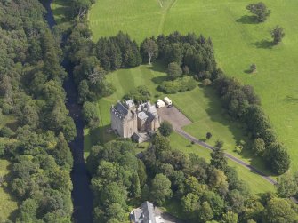 Oblique aerial view of Cassillis House and policies, taken from the WSW.