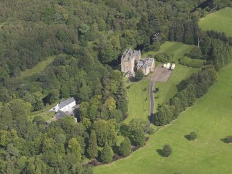 Oblique aerial view of Cassillis House and policies, taken from the SSW.