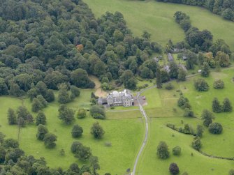 General oblique aerial view of Kilkerran House and policies, taken from the NNE.