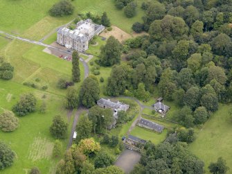 Oblique aerial view of Kilkerran House and policies, taken from the SW.