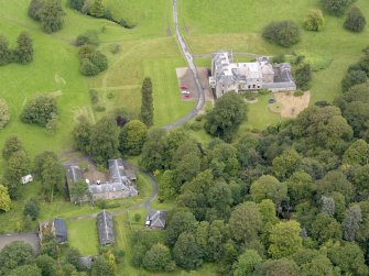 Oblique aerial view of Kilkerran House and policies, taken from the S.
