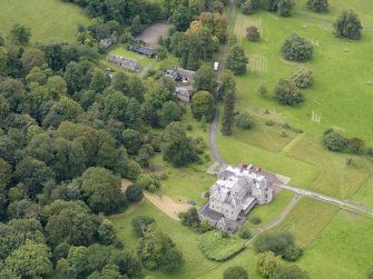 Oblique aerial view of Kilkerran House and policies, taken from the NE.