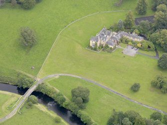 Oblique aerial view of Bargany House, taken from the NW.