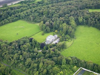 Oblique aerial view of Kirkdale House, taken from the NE.