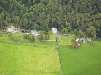 General oblique aerial view of Barholm Castle, taken from the WSW.