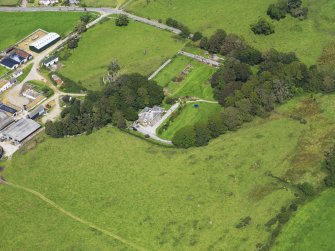 Oblique aerial view of Borgue House, taken from the S.