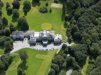 Oblique aerial view of Cally House, taken from the NNW.