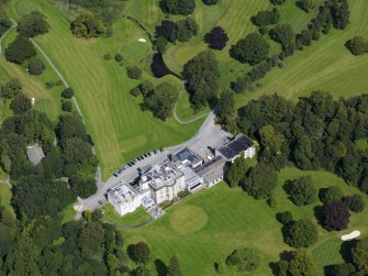 Oblique aerial view of Cally House, taken from the SSW.