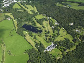 General oblique aerial view of Cally House and policies, taken from the SW.