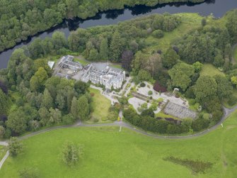 Oblique aerial view of Hensol House and policies, taken from the SSW.
