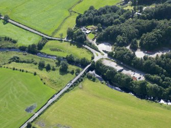 Oblique aerial view of Buittle Bridge, taken from the NE.