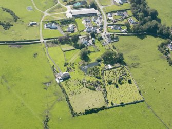 Oblique aerial view of Kelton Old Parish Church, taken from the ENE.