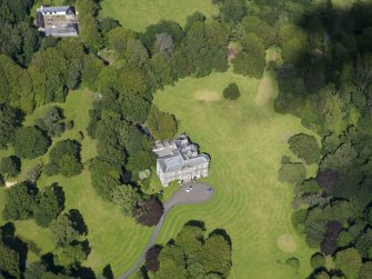 Oblique aerial view of Argrennan House, taken from the SSW.