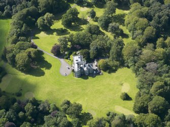 Oblique aerial view of Argrennan House, taken from the ESE.