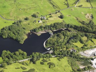 Oblique aerial view of Tongland Dam, taken from the NW.