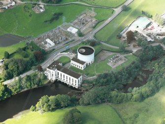 Oblique aerial view of Tongland Power Station, taken from the SSE.