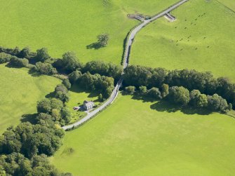 Oblique aerial view of Haugh Bridge, taken from the NNW.