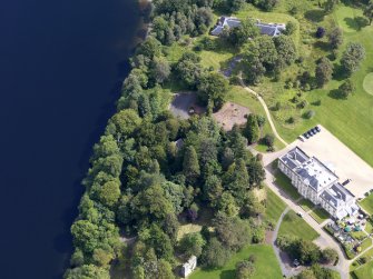 Oblique aerial view of Rossdhu House, taken from the SW.