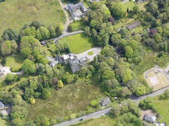 General oblique aerial view of Craigrownie Castle, taken from the W.