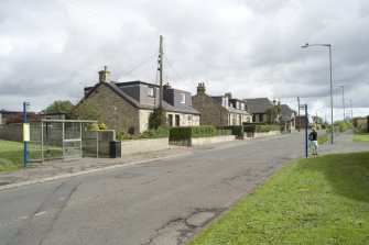 General street view showing the Western end of Borrowstoun Road, Bo'ness, taken from the South-West. This photograph was taken as part of the Bo'ness Urban Survey to illustrate the character of the Borrowstoun Area of Townscape Character.