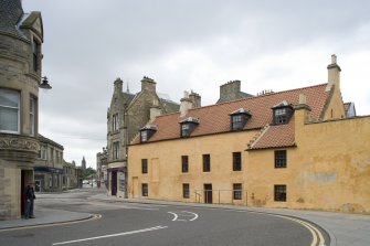 Street view showing 45-51 North Street (Dymock's Building), Bo'ness, taken from the South-East. This photograph was taken as part of the Bo'ness Urban Survey to illustrate the character of the Town Centre Area of Townscape Character.