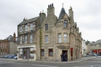 Street view showing 42-46 and 50-54 North Street, Bo'ness, taken from the North. This photograph was taken as part of the Bo'ness Urban Survey to illustrate the character of the Town Centre Area of Townscape Character.