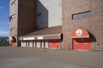 View of the entrances to stairwells of the Richard Donald stand, taken from the north east.