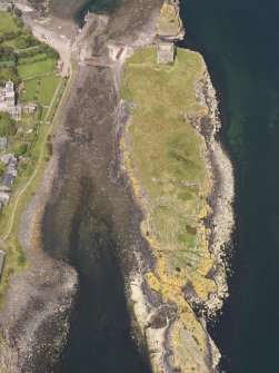 Oblique aerial view of Little Cumbrae Castle, taken from the S.