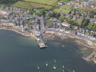 General oblique aerial view of Millport pier, taken from the SE.