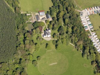 Oblique aerial view of Castle Lachlan, taken from the WSW.