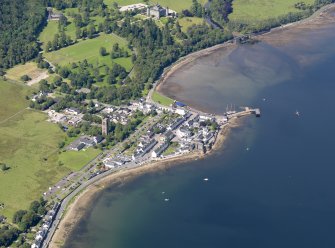 General oblique aerial view of Inveraray and Inveraray Castle, taken from the S.