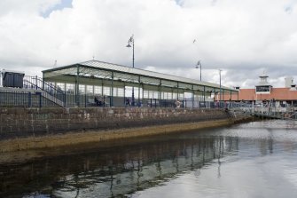 General view of former Cabbies' Shelter, West Pier, Rothesay, Bute, from SE