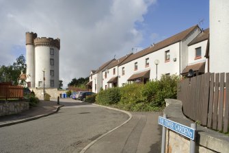 View of The Tower Gardens, Bo'ness, taken from the North-East looking towards Bridgeness Tower. This photograph was taken as part of the Bo'ness Urban Survey to illustrate the character of Bridgeness and Carriden Area of Townscape Character.