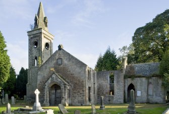 View of Carriden Old Church, Carriden Brae, Bo'ness, taken from the North-West. This photograph was taken as part of the Bo'ness Urban Survey to illustrate the character of Bridgeness and Carriden Area of Townscape Character.