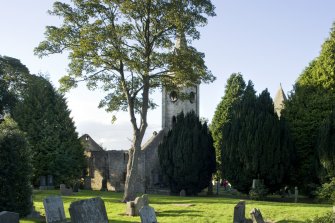 View of Carriden Old Church, Carriden Brae, Bo'ness, taken from the South-East. This photograph was taken as part of the Bo'ness Urban Survey to illustrate the character of Bridgeness and Carriden Area of Townscape Character.