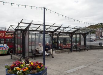 General view of bus shelter, Guildford Square, Rothesay, Bute, from SW