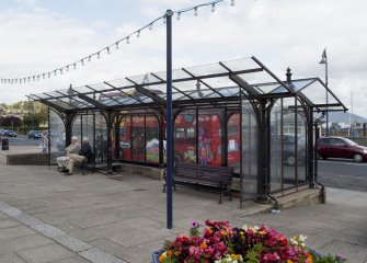 General view of bus shelter, Guildford Square, Rothesay, Bute, from SE