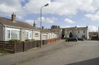 Street view showing 21-29 Amulree Place, Bo'ness, taken from the North-West. This photograph was taken as part of the Bo'ness Urban Survey to illustrate the character of Deanfield Area of Townscape Character.