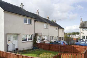 View of 18-24 Livingstone Drive, Bo'ness, taken from the South-East. This photograph was taken as part of the Bo'ness Urban Survey to illustrate the character of Deanfield Area of Townscape Character.