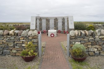 View looking into the enclosure towards the North Lewis War Memorial